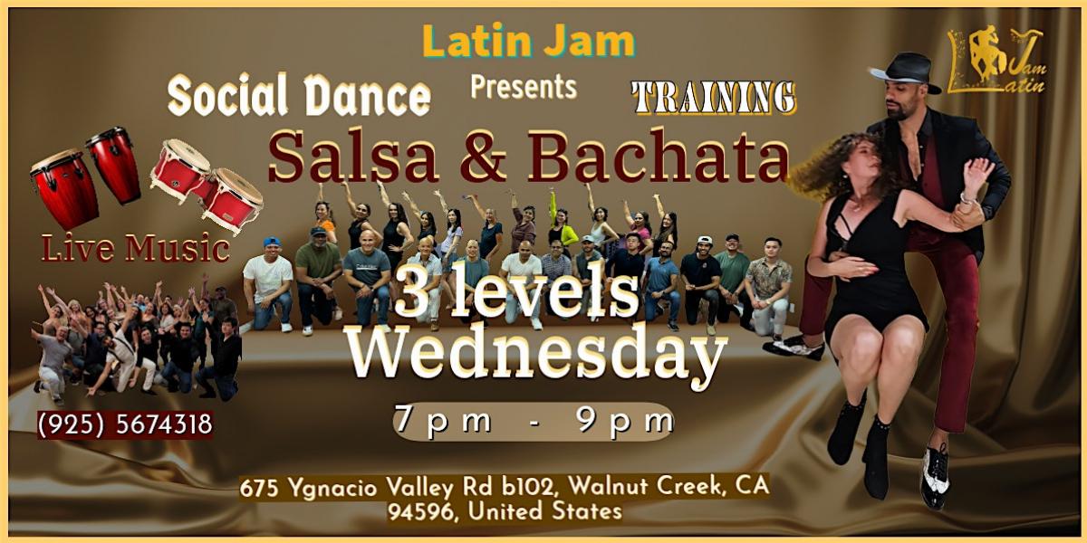 Wednesday Social  Dance Training |Salsa Class |Bachata Class| Beg, Int, Adv