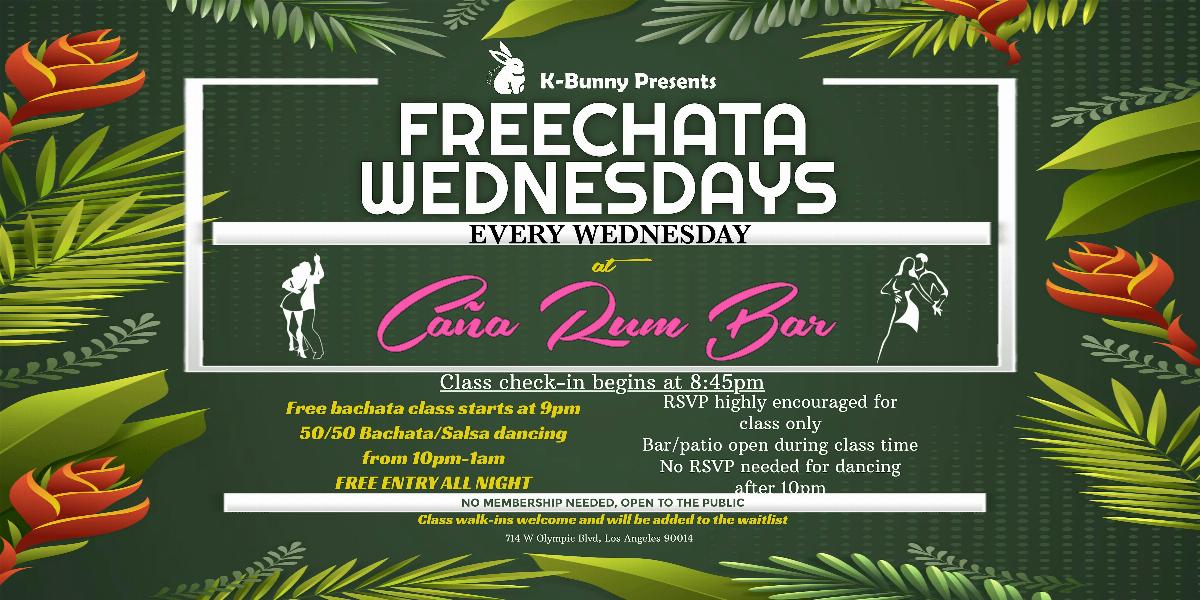 Free bachata class and salsa/bachata dancing at Caña - FREECHATA WEDNESDAYS