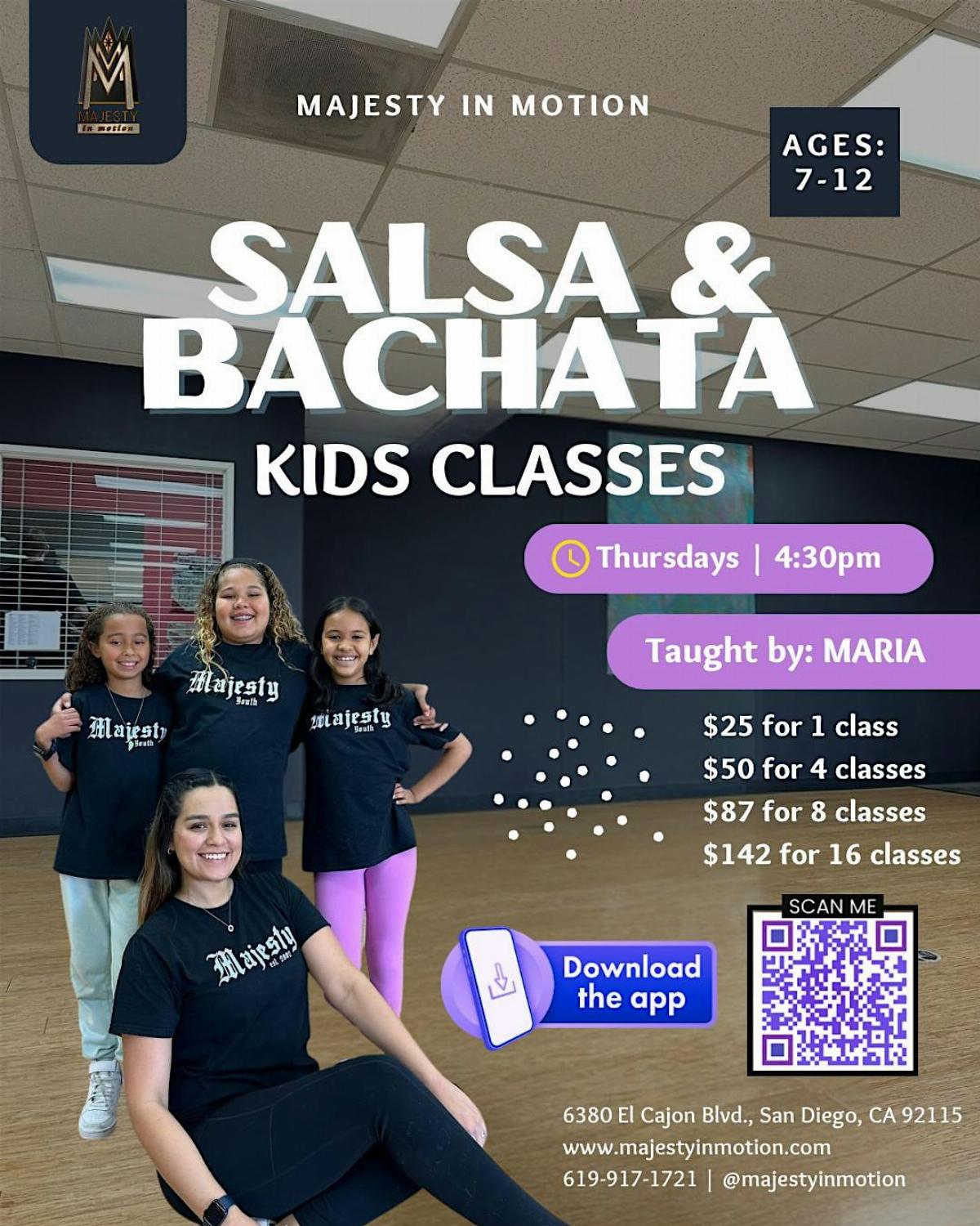 Kids Dance Salsa and Bachata Class