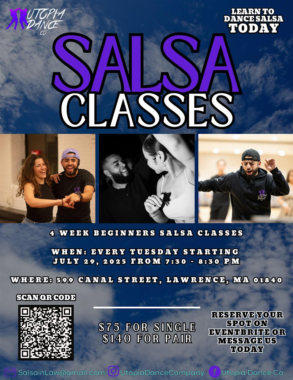 SALSA DANCE LESSONS (4 WEEKS)