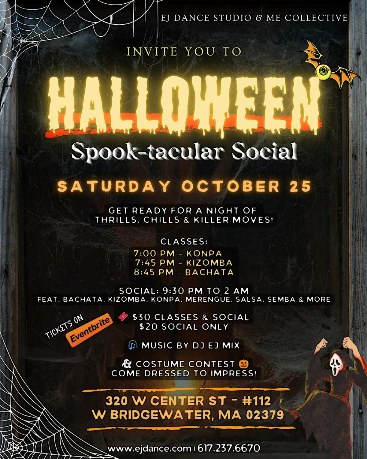 Halloween Spooktacular Dance Social (Konpa, Bachata, Kizomba, Salsa and +)