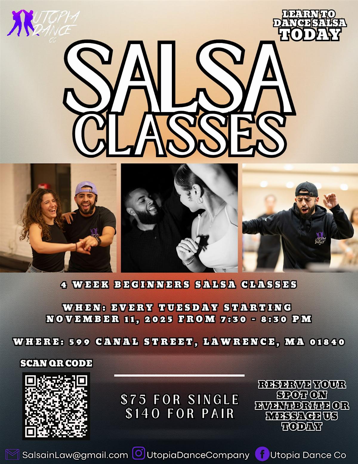 SALSA DANCE  CLASSES (4 WEEKS)