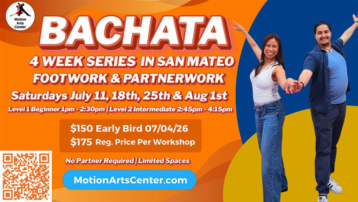 Bachata 4 Week Workshop Series in San Mateo!