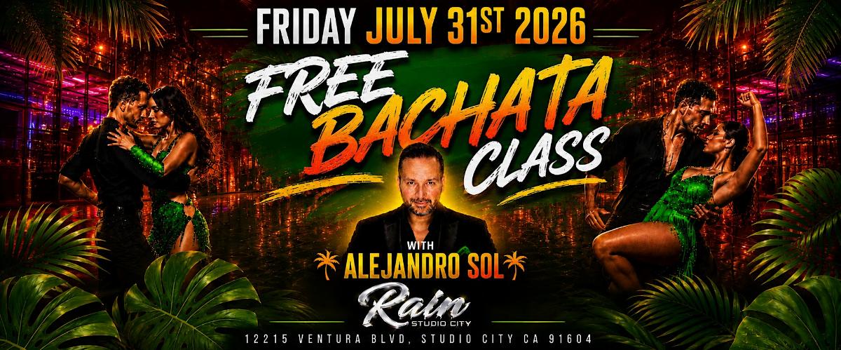 FREE BACHATA CLASS AT RAIN STUDIO CITY!
